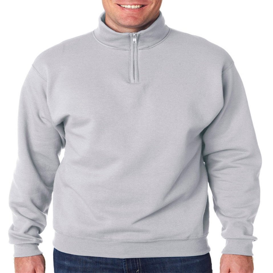 50/50 Blend Quarter-Zip Cadet Collar Sweatshirt by Jerzees