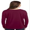 Bella + Canvas 8852 Ladies Flowy Long-Sleeve T-Shirt with 2x1 Sleeves Midnight Medium view 2