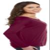 Bella + Canvas 8852 Ladies Flowy Long-Sleeve T-Shirt with 2x1 Sleeves Midnight Medium view 3