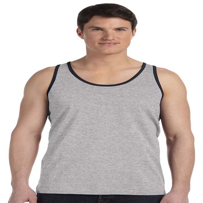 Bella + Canvas Unisex Jersey Tank XS ATHLETC HTR/ BLK