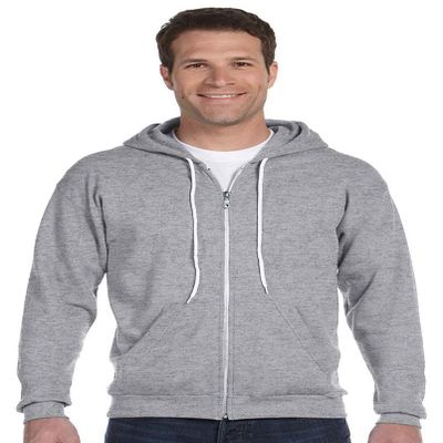 Anvil Full-Zip Sweatshirt. 71600 M Heather Grey