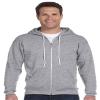 Anvil Full-Zip Sweatshirt. 71600 M Heather Grey view 1