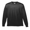 Black Youth Large Long Sleeve Moisture Management Wicking Cool and Comfortable Athletic Shirt & Undershirt (All Sports: Baseball, Softball, Football, Soccer, Lacrosse, Volleyball, Track, etc) view 1