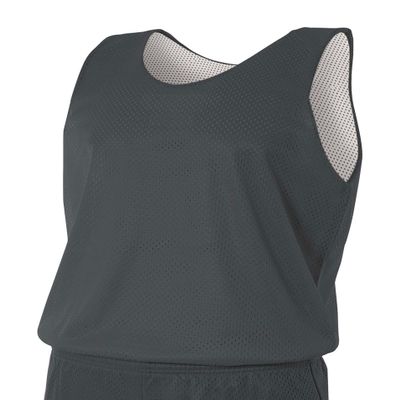 A4 Mens Reversible Mesh Tank Top | Cooling Dry Wick Shirt | High-Performance Moisture-Wicking Sleeveless Tee | Multisport Active Wear | Gym, Workout, Sports, & Running Top | Graphite/White