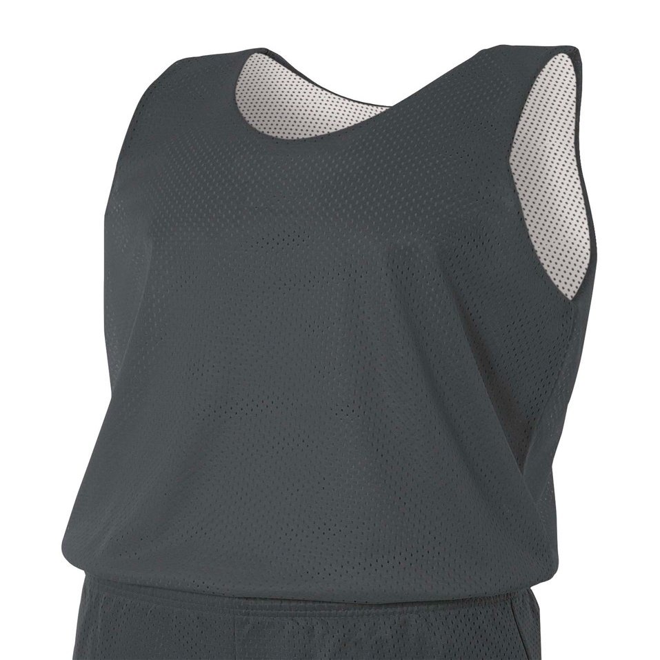 A4 Mens Reversible Mesh Tank Top | Cooling Dry Wick Shirt | High-Performance Moisture-Wicking Sleeveless Tee | Multisport Active Wear | Gym, Workout, Sports, & Running Top | Graphite/White
