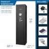 BARSKA Quick and Easy Large Access Biometric Rifles, Firearms and Long Guns Safe for Home, Removable Shelves, Optional Silent Mode, 5.52 Cubic Feet, Up to 10 Rifles without any accessories view 4