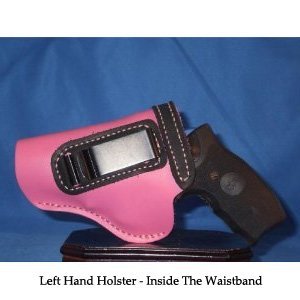 BERETTA NANO WITH LASERMAX CENTERFIRE Left Hand Pro Carry Pink With Black Trim Gun Holster