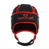 Optimum Senior Origin Rugby and Football Headguard - Full Coverage Scrum Cap | Breathable, Soft-Edged, Lightweight Sports Protective Headgear Black/Red, Small view 1