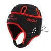 Optimum Senior Origin Rugby and Football Headguard - Full Coverage Scrum Cap | Breathable, Soft-Edged, Lightweight Sports Protective Headgear Black/Red, Small view 4