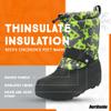 Northside unisex child Frosty snow boots, Dark Grey/Green, 7 Toddler US view 3