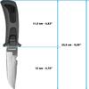 CRESSI Stainless Steel Diving Knife With Sheath for Leg Attachment- Vigo: Designed In Italy view 3
