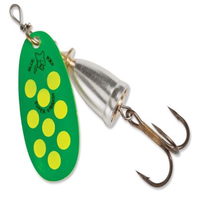 Blue Fox Classic Vibrax 04 Tackle, Fluorescent Green/Fluorescent Yellow/Silver UV, 3/8, 60-40-325IC