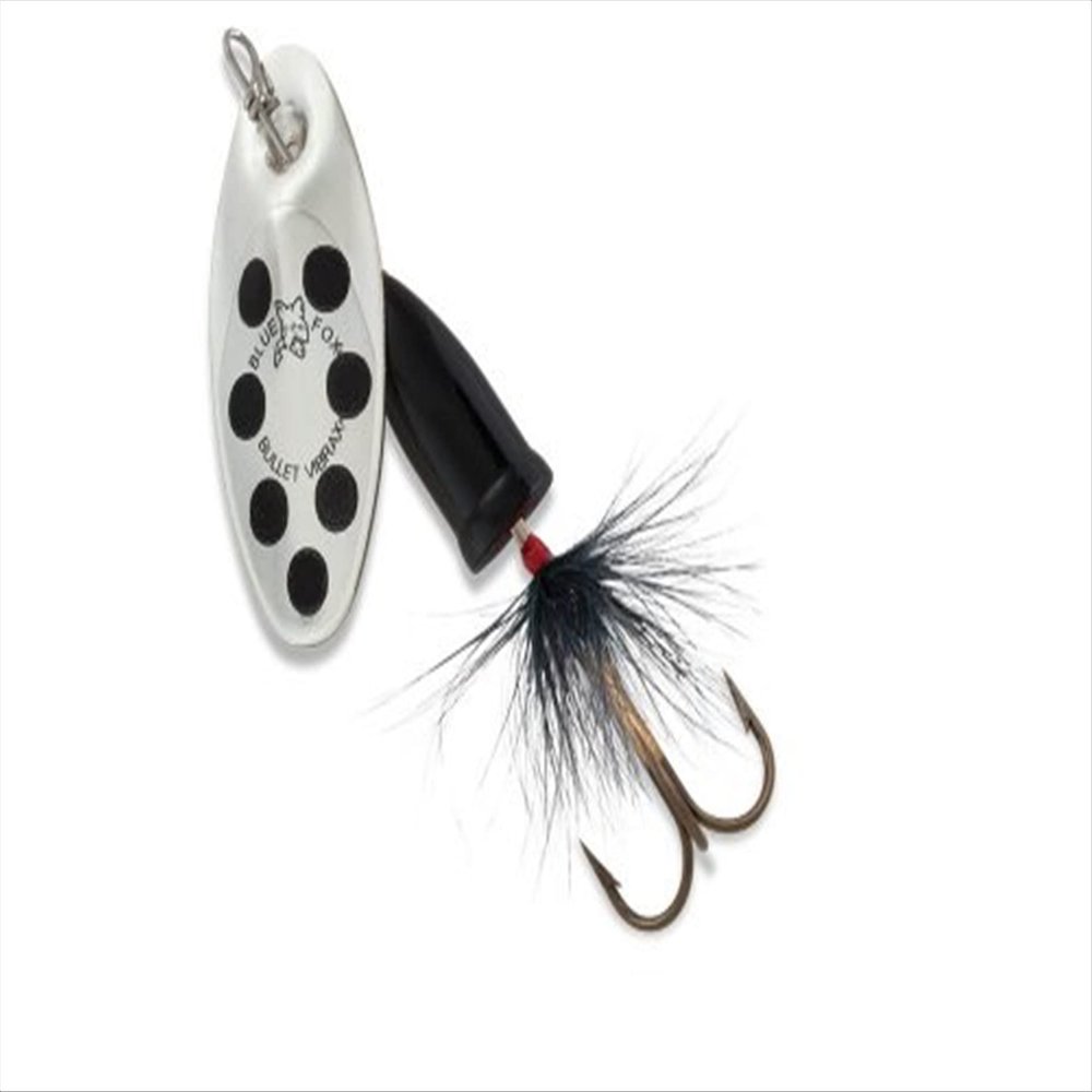 Blue Fox Vibrax Bullet Fly Tackle, Silver/Black, 2,VBF2253