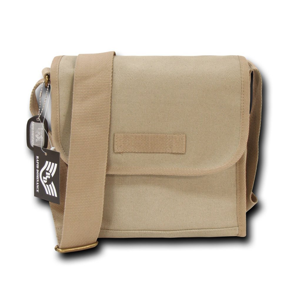 Rapiddominance Heavy Weight Field Bag, Khaki, 10.25"W x 10.5"H x 4.0" D