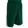 Champro Dri Gear Pro Plus Reversible Polyester Basketball Short, Adult X-Large, Forest Green, White view 1