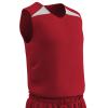 Champro Unisex-Youth Pro Plus Reversible Basketball Jersey, Scarlet, White, Youth Medium view 1