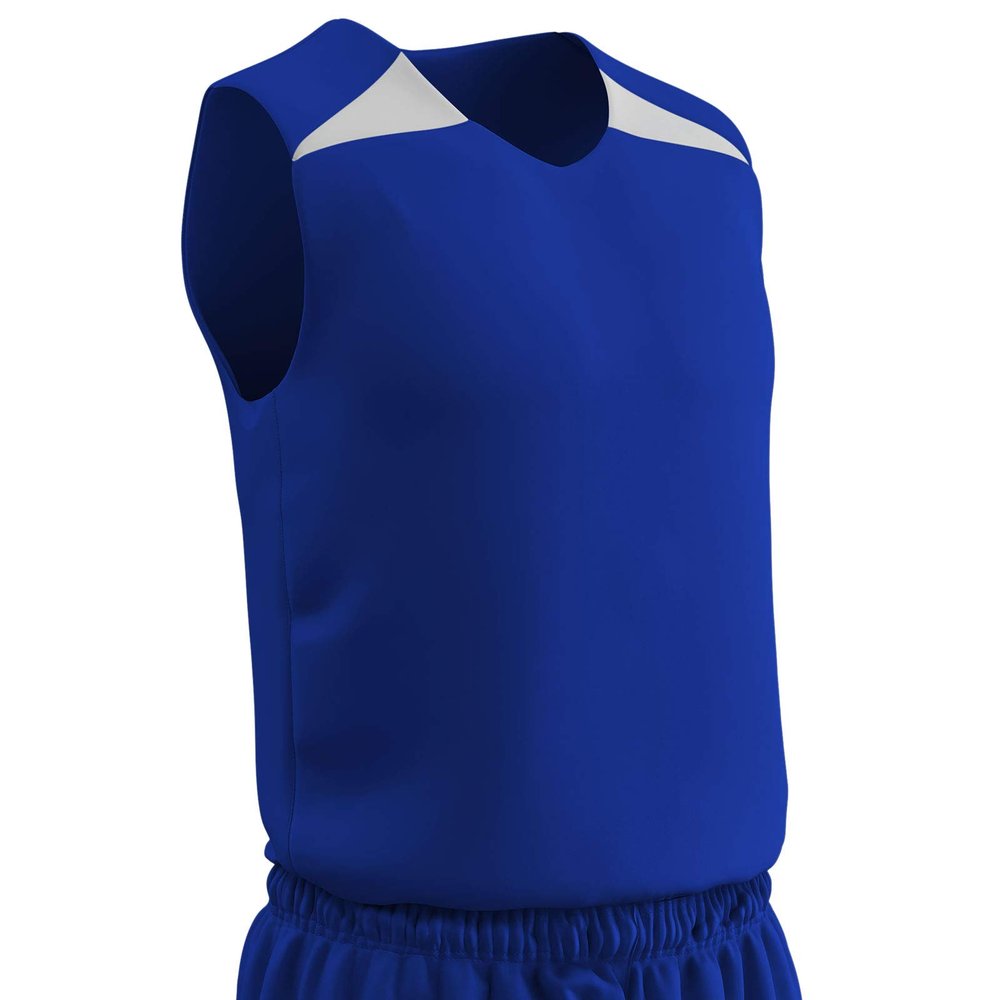Champro Unisex-Youth Pro Plus Reversible Basketball Jersey, Royal, White, Youth X-Large