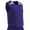 Champro Unisex-Youth Pro Plus Reversible Basketball Jersey, Purple, White, Youth Small view 1
