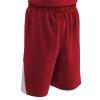 Champro Dri Gear Pro Plus Reversible Polyester Basketball Short, Youth Large, Scarlet, White view 1