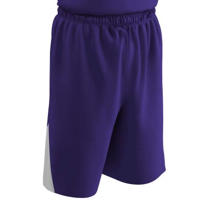 Champro Unisex-Youth Pro Plus Reversible Basketball Shorts, Purple, White, Youth X-Large