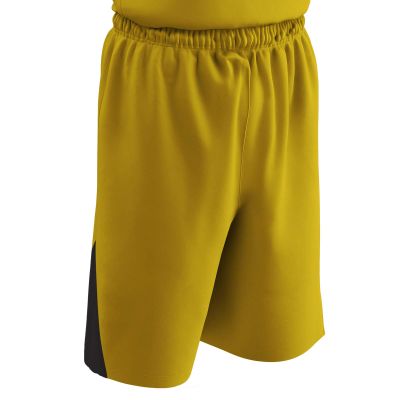 Champro Unisex-Youth Pro Plus Reversible Basketball Shorts, Gold, Black, Youth Large