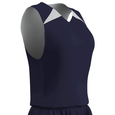 Champro Women's Standard Pro-Plus Reversible Basketball Jersey, Navy, White, Small