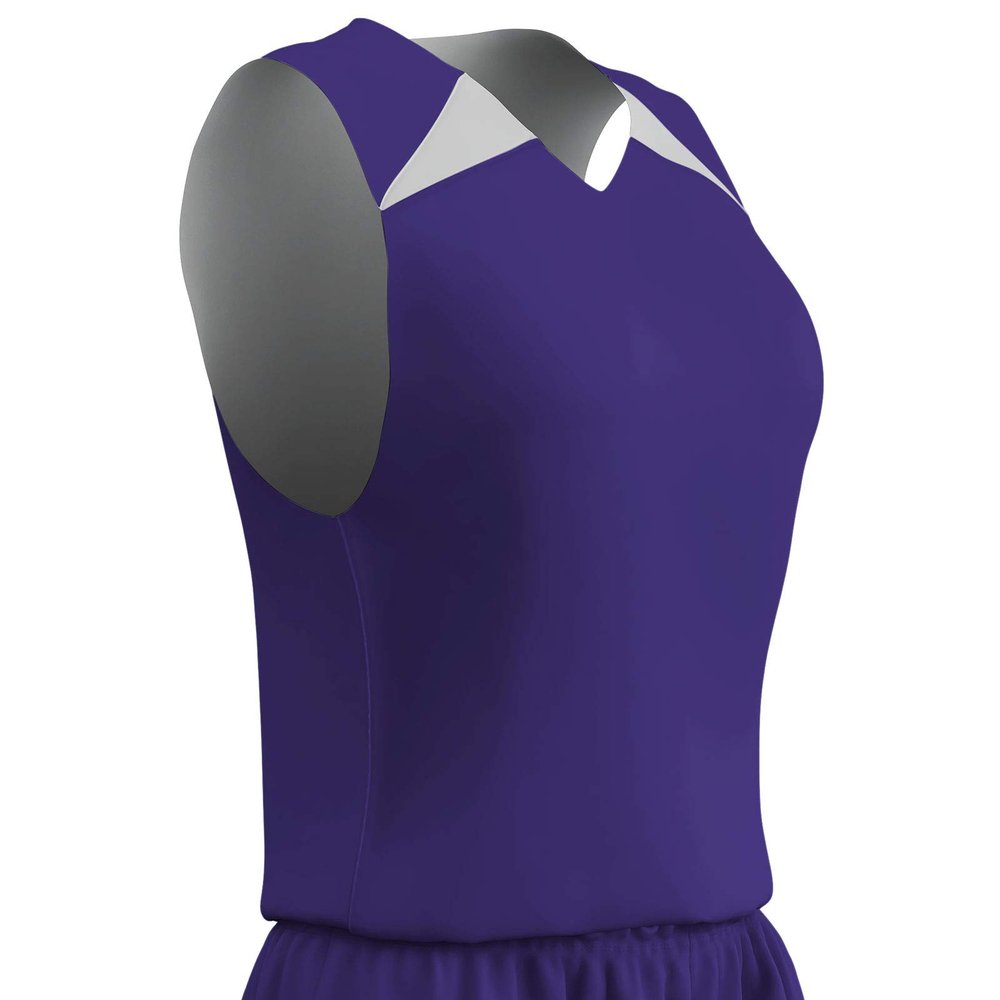 Champro Women's Standard Pro-Plus Reversible Basketball Jersey, Purple, White, Large
