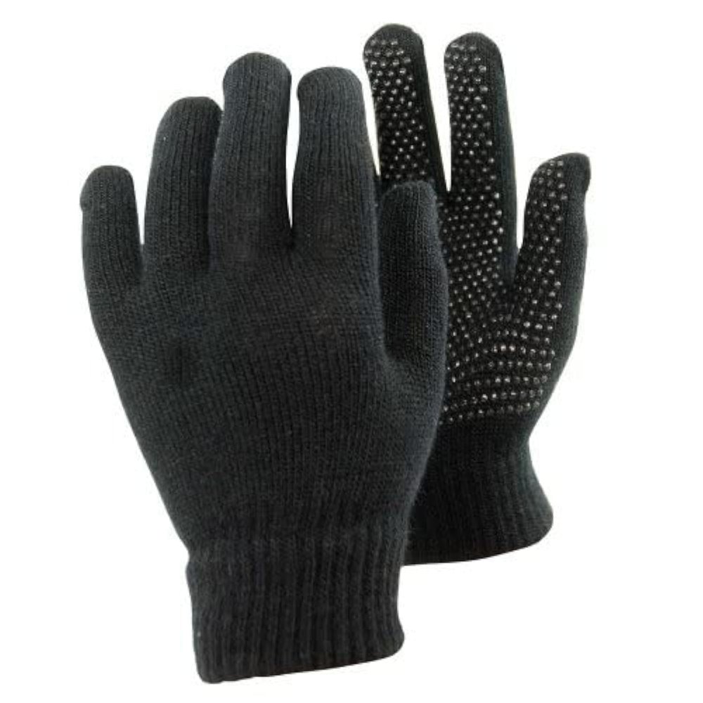 Magic Gloves Equestrian Adults with Palm Grip Colours: Black, Purple, Baby Pink (Black)