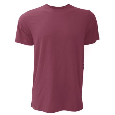 Canvas Unisex Jersey Crew Neck Short Sleeve T-Shirt (2XL) (Maroon)