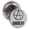 Funny Buttons; Gothic Rebel Anarchy 1.5 Inch Pin Back Button view 2
