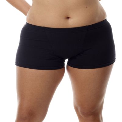 Underworks Women's Microfiber Boxers Bloomers Boyleg Panties Large Black