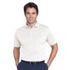 Monterey Club Men's Jacquard Texture Solid Polo Shirt #1067 (White, Small) view 1