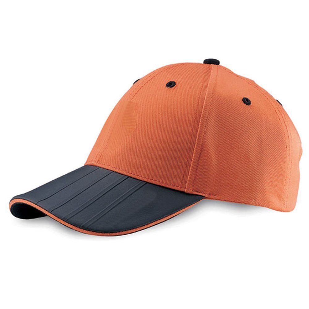 Cotton Sports Twill Cap W/Sandwich Bill, Orange