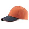 Cotton Sports Twill Cap W/Sandwich Bill, Orange view 1