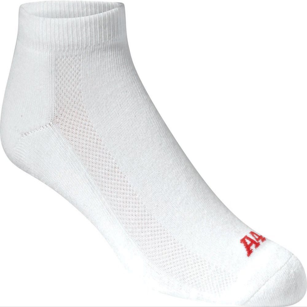 A4 Mens Performance Low Cut Socks, Large, White