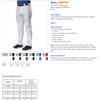 A4 Youth Contrast Open Bottom Baggy Cut Baseball Pant, Grey/Scarlet Red, Large view 2