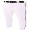 A4 Mens Pro-Style Elastic Bottom Baseball Pant, 2XL, White/Black view 1