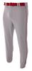 A4 Mens Pro-Style Elastic Bottom Baseball Pant, 2XL, Gray/Cardinal view 1