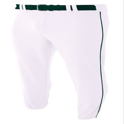 A4 Mens Pro-Style Elastic Bottom Baseball Pant, 2XL, White/Forest