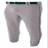 A4 Mens Pro-Style Elastic Bottom Baseball Pant, XL, Grey/Forest view 1