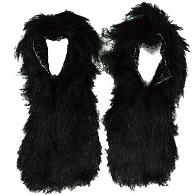 Forum Novelties Men's Hairy Monster Costume Spats, Black, One Size