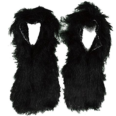 Forum Novelties Men's Hairy Monster Costume Spats, Black, One Size