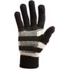 Freehands Women's Stripe Wool Knit Gloves, Black/Ivory view 1