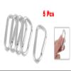uxcell a12120500ux0509 5 Pcs Silver Tone D Shaped Aluminum Alloy Carabiner Hook Keychain view 2