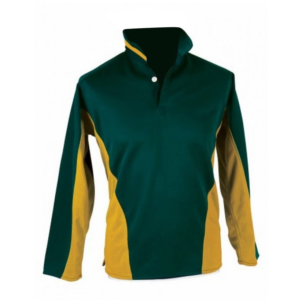 Carta Sport Reversible Rugby Jersey Shirt - Bottle Green/Amber & Plain Bottle Green - Various Size Options (26/28" Chest)