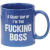 Island Dogs Attitude Mug A Giant Cup of I'm The Fcking Boss, 22 Ounce view 1