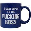 Island Dogs Attitude Mug A Giant Cup of I'm The Fcking Boss, 22 Ounce view 2