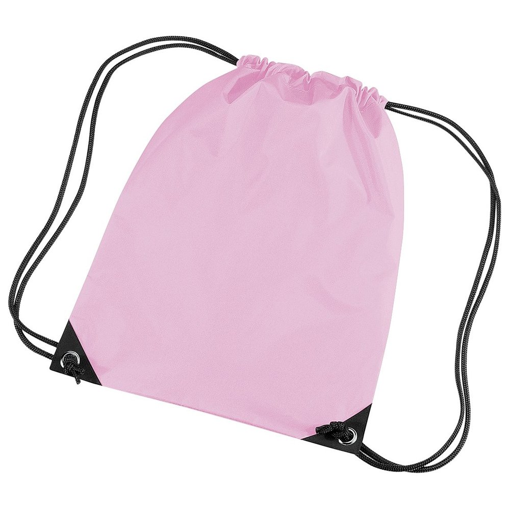 Bagbase Premium Gymsac Water Resistant Bag (11 Liters) (One Size) (Classic Pink)