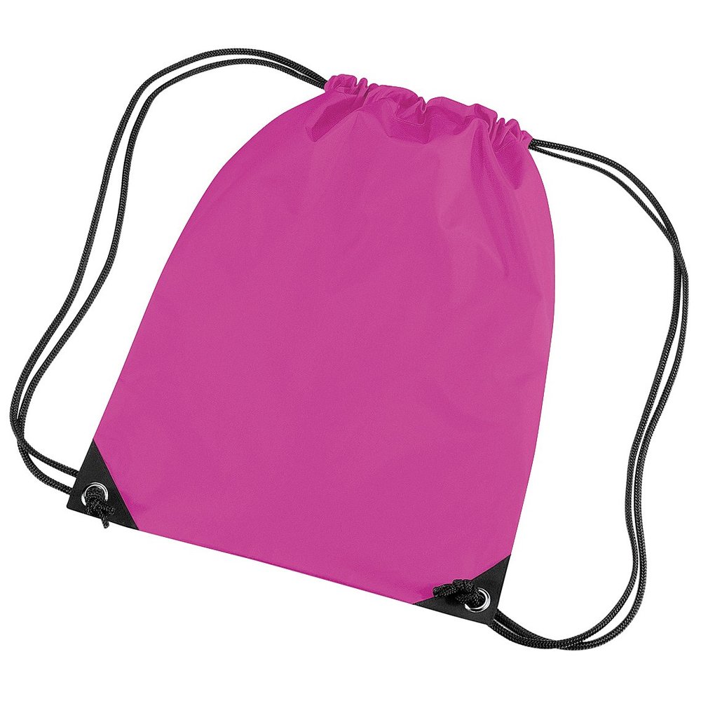 Bagbase Premium Gymsac Water Resistant Bag (11 Liters) (One Size) (Fuchsia)
