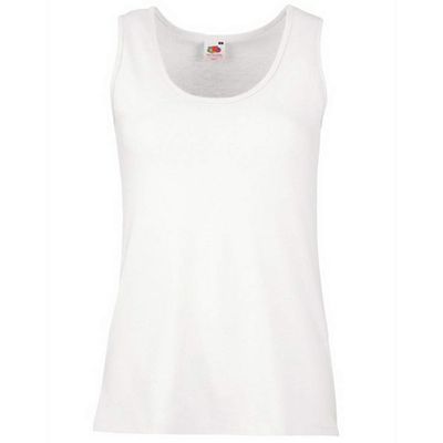Fruit of the Loom Ladies/Womens Lady-Fit Valueweight Vest (XS) (White)